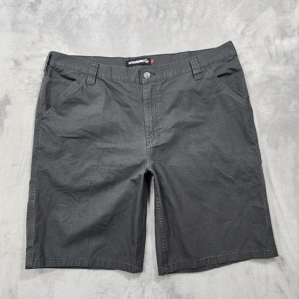 Vintage Wolverine Shorts Mens 40 Gray Cargo Carpenter Canvas Workwear Outdoor